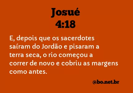 Josué 4:18 NTLH