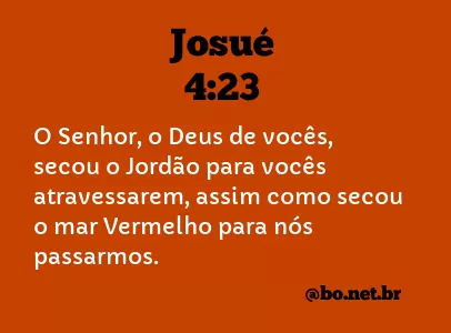 Josué 4:23 NTLH