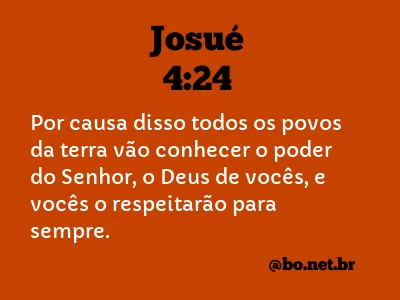 Josué 4:24 NTLH