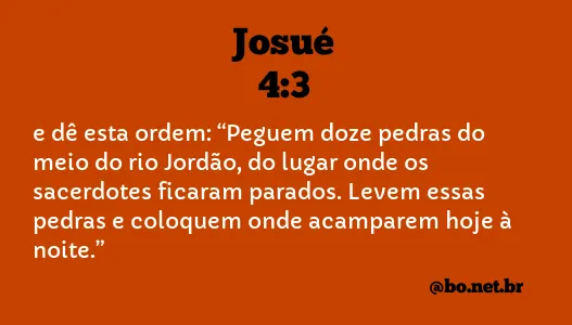 Josué 4:3 NTLH