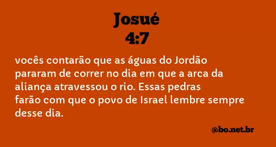 Josué 4:7 NTLH