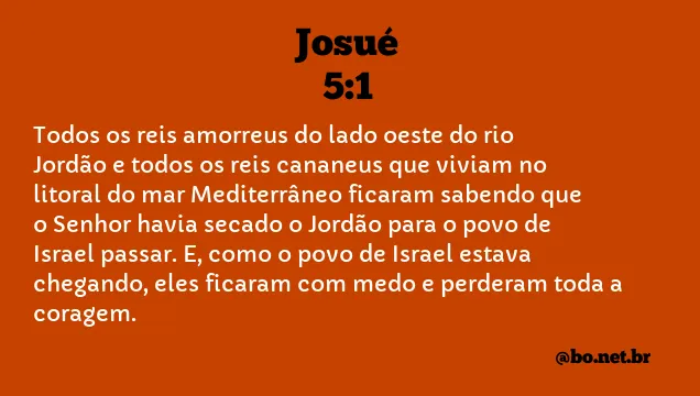 Josué 5:1 NTLH