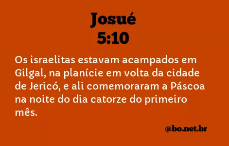 Josué 5:10 NTLH