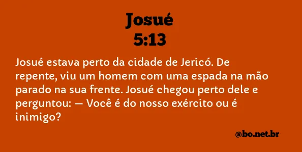 Josué 5:13 NTLH