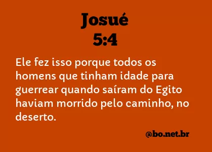 Josué 5:4 NTLH