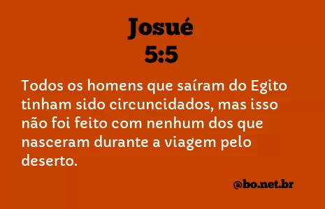 Josué 5:5 NTLH