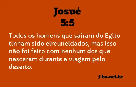 Josué 5:5 NTLH