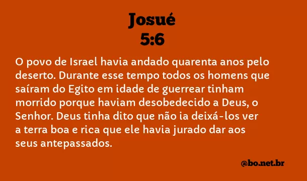Josué 5:6 NTLH