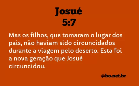 Josué 5:7 NTLH