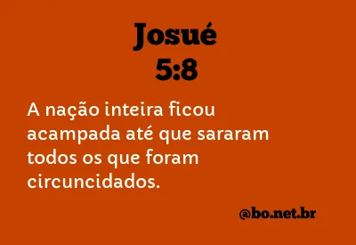 Josué 5:8 NTLH