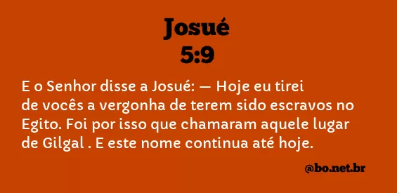 Josué 5:9 NTLH