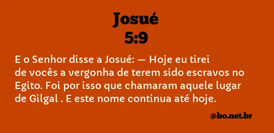 Josué 5:9 NTLH