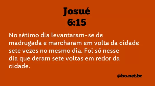 Josué 6:15 NTLH