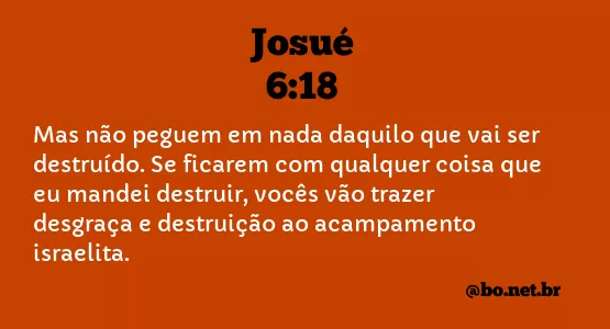 Josué 6:18 NTLH