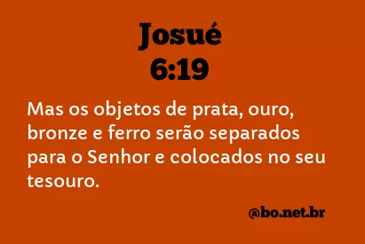 Josué 6:19 NTLH