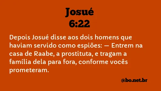 Josué 6:22 NTLH