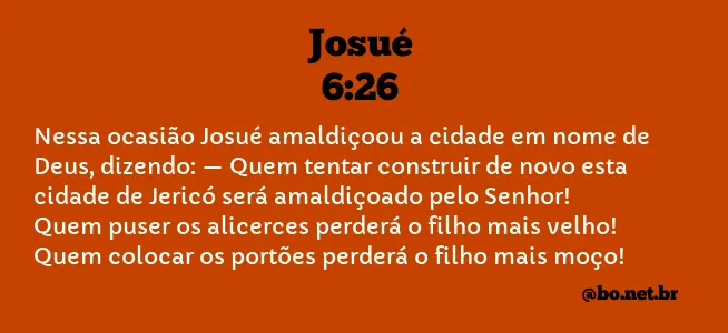 Josué 6:26 NTLH