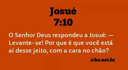 Josué 7:10 NTLH
