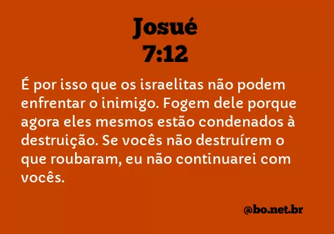 Josué 7:12 NTLH