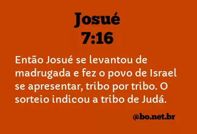 Josué 7:16 NTLH