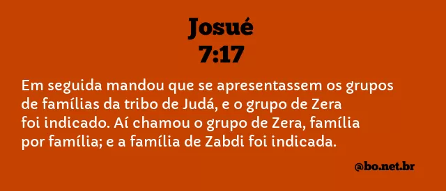 Josué 7:17 NTLH