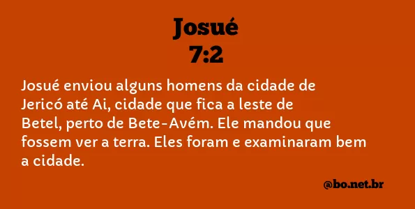 Josué 7:2 NTLH