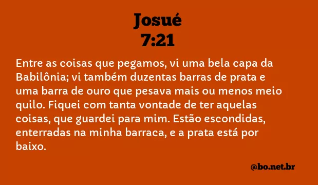 Josué 7:21 NTLH