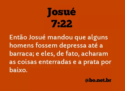 Josué 7:22 NTLH