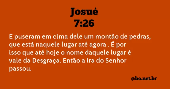 Josué 7:26 NTLH