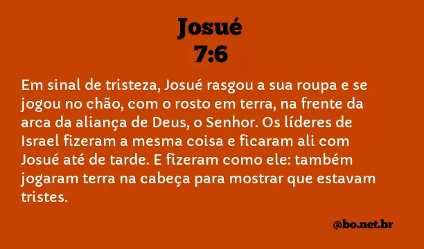 Josué 7:6 NTLH