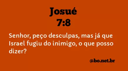 Josué 7:8 NTLH