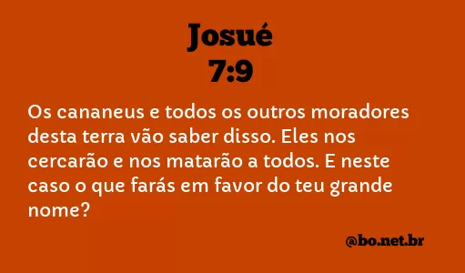 Josué 7:9 NTLH
