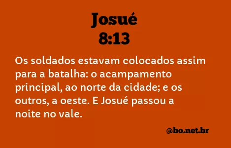 Josué 8:13 NTLH