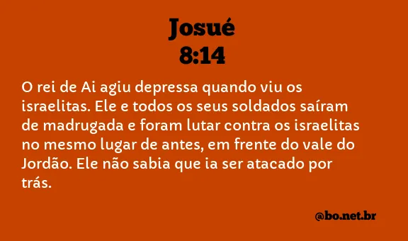 Josué 8:14 NTLH