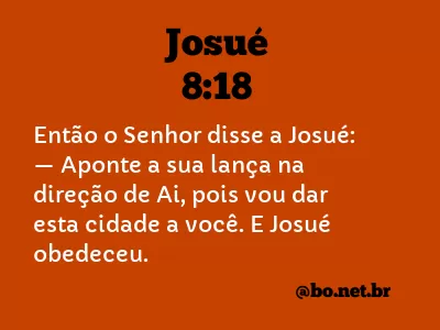 Josué 8:18 NTLH