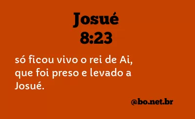 Josué 8:23 NTLH