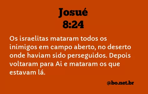 Josué 8:24 NTLH