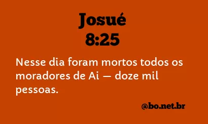 Josué 8:25 NTLH