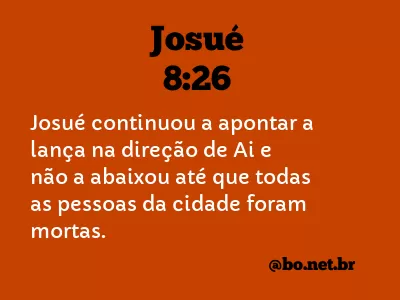 Josué 8:26 NTLH