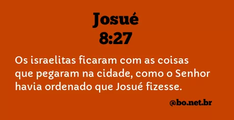 Josué 8:27 NTLH