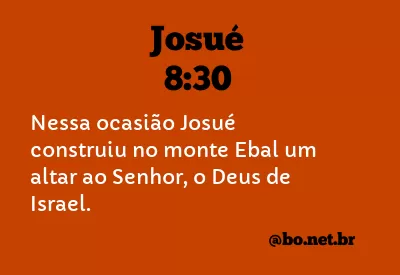 Josué 8:30 NTLH