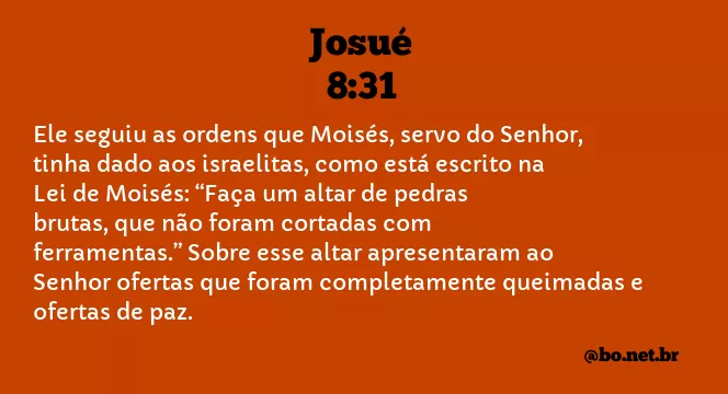 Josué 8:31 NTLH