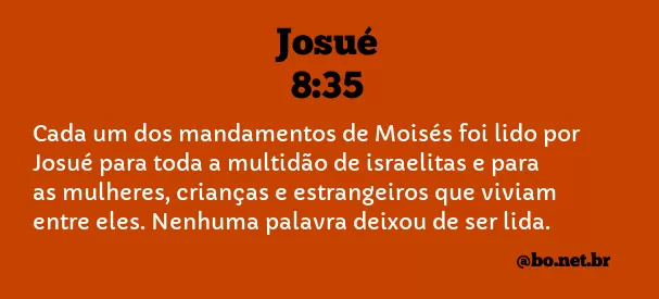 Josué 8:35 NTLH