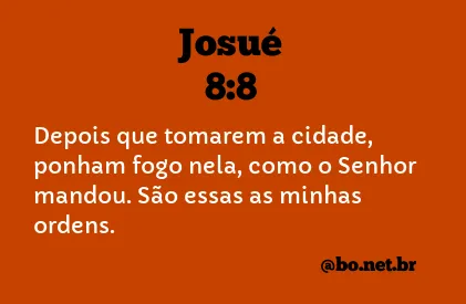 Josué 8:8 NTLH