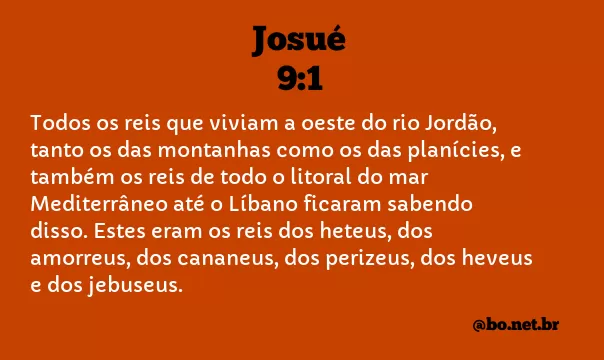 Josué 9:1 NTLH