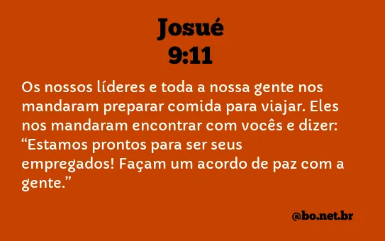 Josué 9:11 NTLH