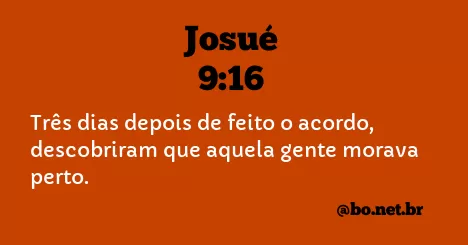 Josué 9:16 NTLH