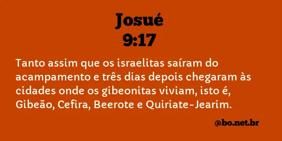 Josué 9:17 NTLH