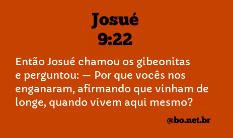Josué 9:22 NTLH