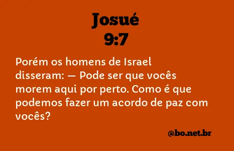 Josué 9:7 NTLH